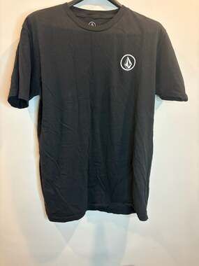 Volcom Logo Graphic T-Shirt Black Size Large